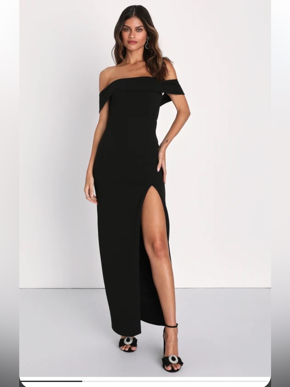 LULUS Off The Shoulder Princess Seam Dark Romance Wedding Guest Formal Dress XL